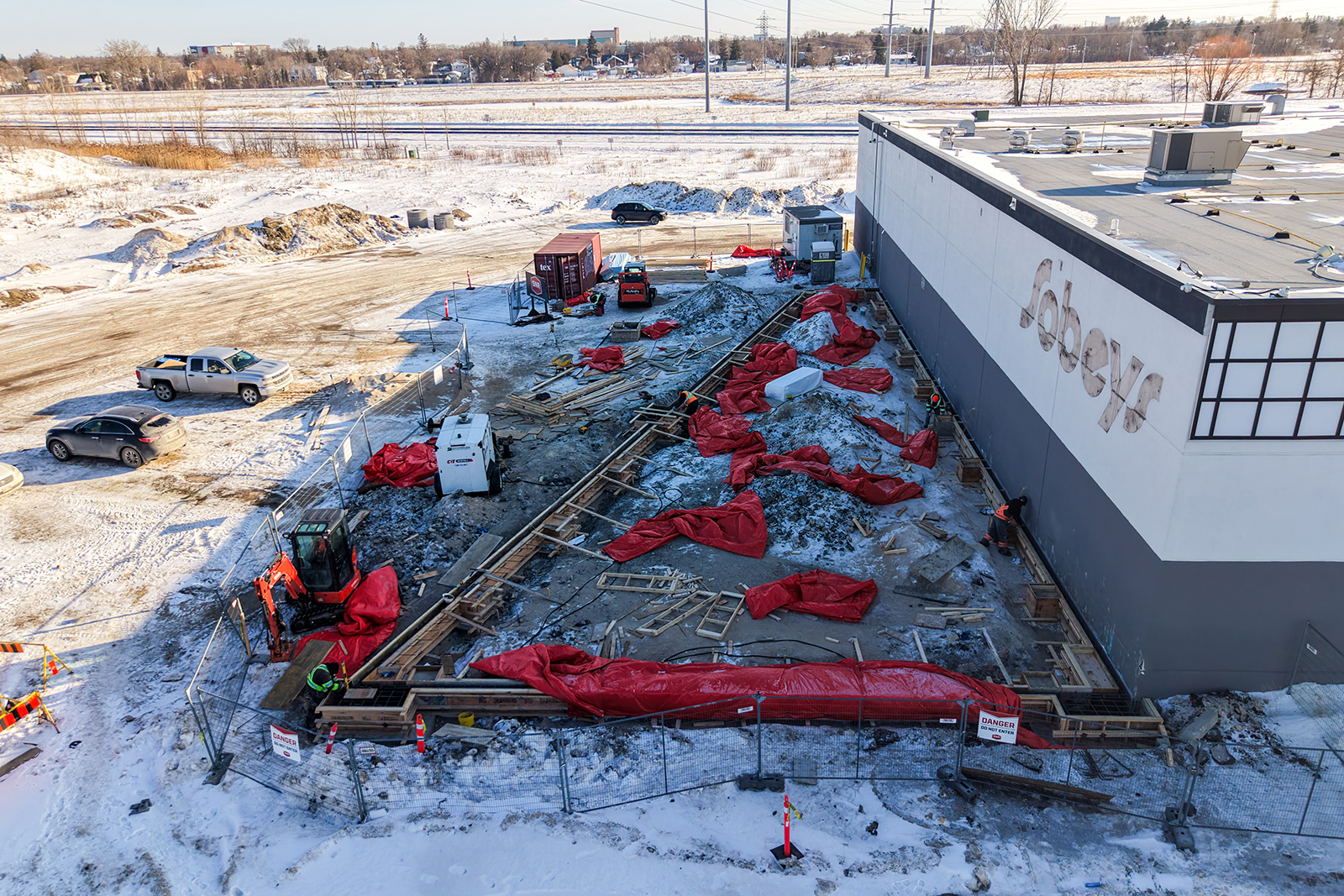 1148 Taylor - New Construction - Grade beams and pilasters along the Sobeys wall