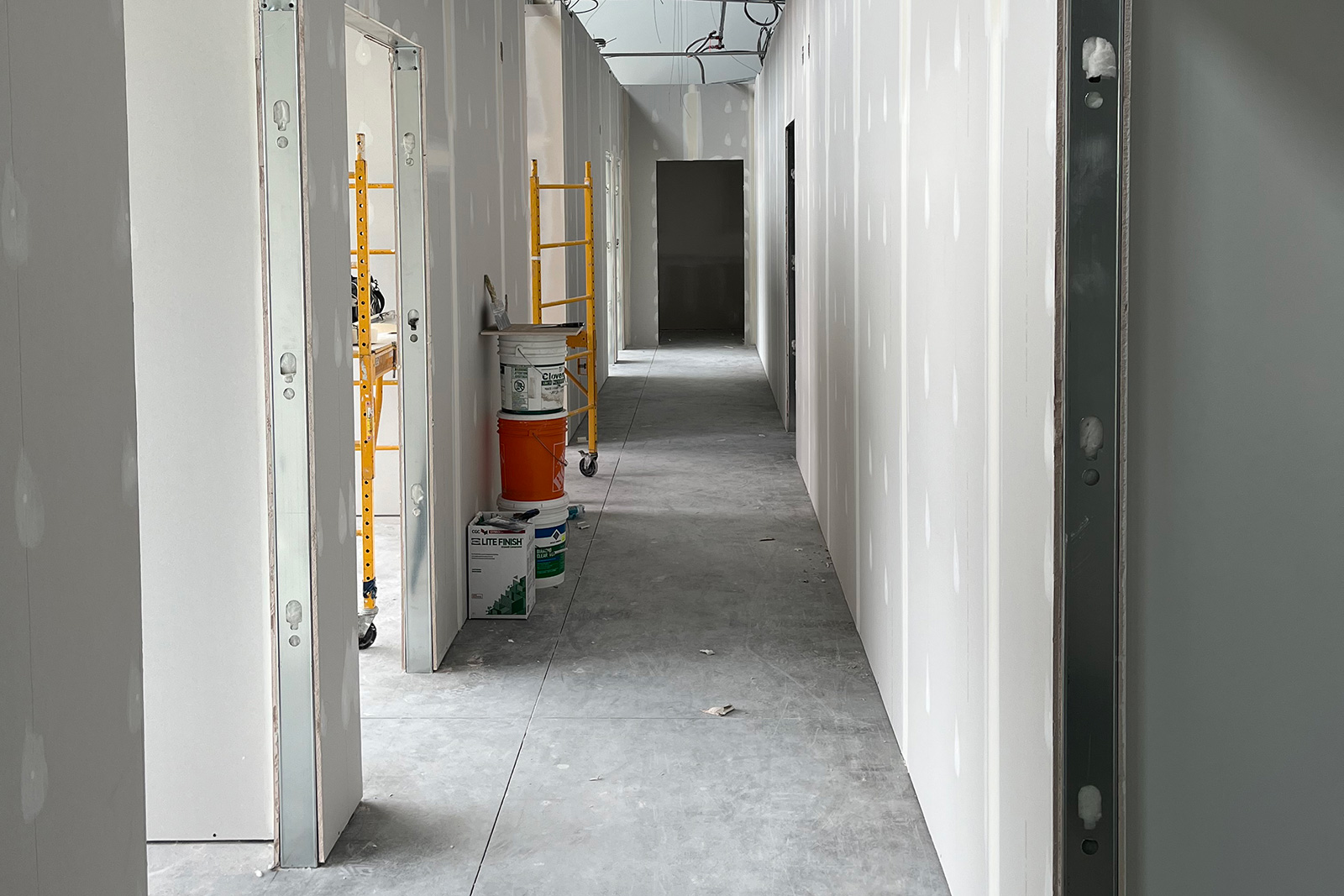 Artik - Tenant Fit Up - Office corridor drywall