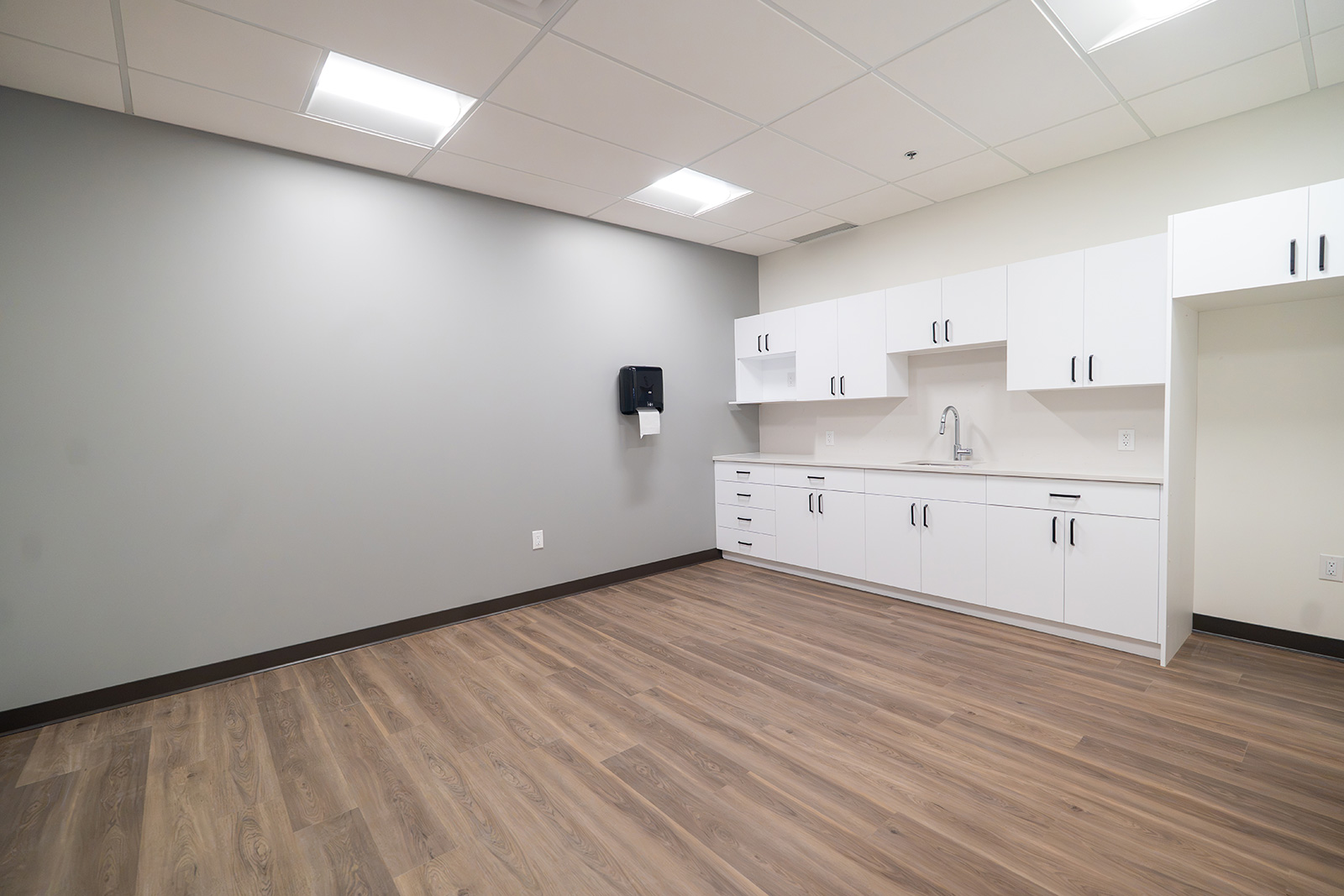 Artik - Tenant Fit Up - Completed lunchroom with kitchenette millwork